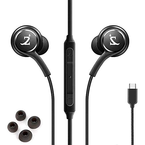 ZAMZAM PRO Stereo Headphones Compatible with Your Xiaomi Redmi 9A with Hands-Free Built-in Microphone Buttons + Crisp Digital Titanium Clear Audio! (USB-C/PD)