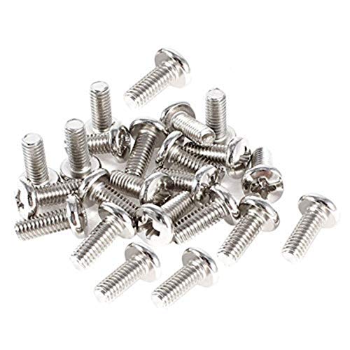 BestTong 60 PCS Stainless Steel VESA TV LCD Monitor Mounting Phillips Head Screws M4 x 10mm