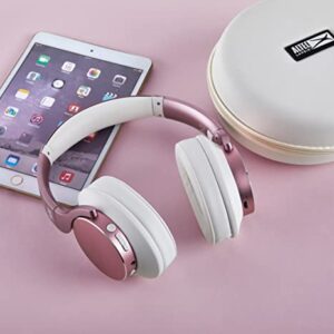 Altec Lansing Comfort Q+ Bluetooth Headphones, Active Noise Cancellation, Comfortable, Quite, Noise Cancelling Headphone, Up to 26 Hours of Playtime, 30 Ft. Wireless Range, Rose Gold