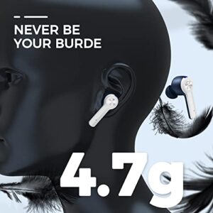 OneOdio True Wireless Earbuds, F2 Wireless Headphones,10mm Drivers with Big Bass, 48H Playtime, Tiny Size Wireless Earbuds for Commute, Work, Workout, Running White