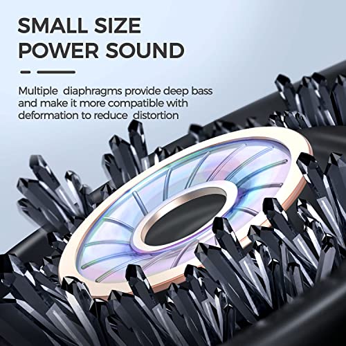 OneOdio True Wireless Earbuds, F2 Wireless Headphones,10mm Drivers with Big Bass, 48H Playtime, Tiny Size Wireless Earbuds for Commute, Work, Workout, Running White