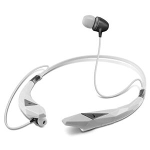 aduro amplify pro sbn45 wireless stereo around the neck earbud headphone headset (white/gray)