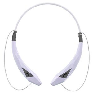 Aduro Amplify Pro SBN45 Wireless Stereo Around The Neck Earbud Headphone Headset (White/Gray)