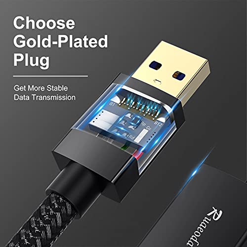 Ruaeoda USB 3.0 Extension Cable 20 Ft, USB 3.0 Type A Male to Female Long USB Extension Cable SuperSpeed 22 AWG Braid USB to USB Cable