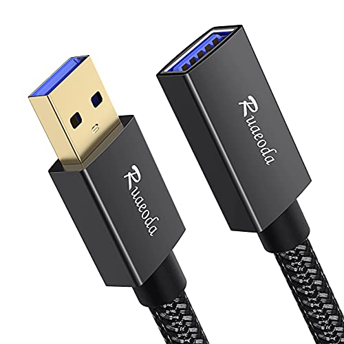 Ruaeoda USB 3.0 Extension Cable 20 Ft, USB 3.0 Type A Male to Female Long USB Extension Cable SuperSpeed 22 AWG Braid USB to USB Cable