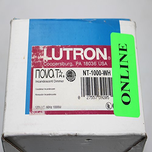 Lutron NT-1000-WH, Lighting Dimmer, 1000W, See Image