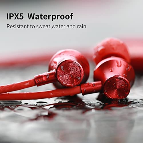 ZAQE Neckband Bluetooth Headphones, Noise Cancelling Wireless Headset with Magnetic, Freely Foldable & Lightweight Build, IPX5 Waterproof Earphones for Running Sports Workout