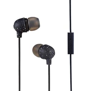 house of marley little bird: wired earphones with microphone, noise isolating design, and sustainable materials, black