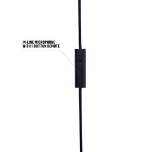 House of Marley Little Bird: Wired Earphones with Microphone, Noise Isolating Design, and Sustainable Materials, Black