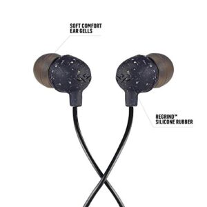 House of Marley Little Bird: Wired Earphones with Microphone, Noise Isolating Design, and Sustainable Materials, Black