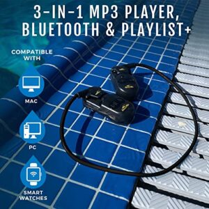 H2O Audio Sonar PRO Underwater Streaming Music (Playlist+) Waterproof Bluetooth Bone Conduction Headphones with MP3 Player - Wireless, Open Ear Waterproof Headset for Swimming, Underwater Activities