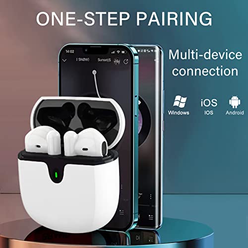 Twshouse Wireless Earbuds, Bluetooth Earbuds Hi-Fi Stereo Sound Wireless Bluetooth Headphones with Microphone 30H Playtime, Pop-ups Auto Pairing Headset IPX7 Waterproof for iPhone/Samsung/iOS/Android