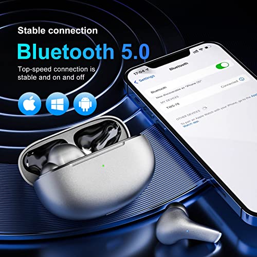 BLZK Wireless Earbuds TWS-78 [Upgraded Comfort] Immersive Bass Sound in-Ear Sports Wireless Headphones，True Wireless Bluetooth Earbuds 5.0 ，Noise Cancelling Earbuds with Microphone