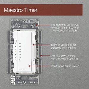 Lutron Maestro In-Wall Digital Timer, 5A Light/3A Fan, Single-Pole, MA-T51-GR, Gray