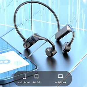 cuyhtdup True Conduction Concept Bluetooth Headset Does Not Enter The Ear, Wireless Sports, and Waterproofing Ipx5 Waterproofing,for iOS, Android, 𝓜 and Other Systems (Black)