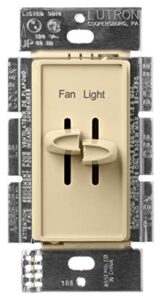 lutron skylark 3-speed combination fan and light control, 1.5 amp, single-pole, s2-lfsq-iv, ivory
