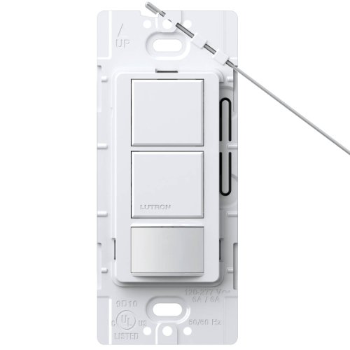 Lutron MS-OPS6-DDV-WH Maestro 6-Amp Single Pole Dual Circuit Occupancy Sensing Switch, White