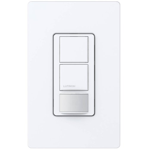 Lutron MS-OPS6-DDV-WH Maestro 6-Amp Single Pole Dual Circuit Occupancy Sensing Switch, White