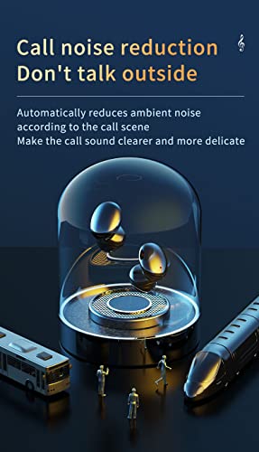 Bluetooth Headphones True Wireless Earbuds 48Hrs Playtime with Wireless Charging Case LED Power Display Wireless & Type-C Charging Waterproof in-Ear TWS Earphones for Phone Computer Laptop Sports