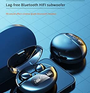 Bluetooth Headphones True Wireless Earbuds 48Hrs Playtime with Wireless Charging Case LED Power Display Wireless & Type-C Charging Waterproof in-Ear TWS Earphones for Phone Computer Laptop Sports