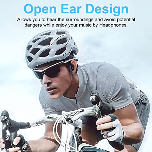 SLuB Bone Conduction Headphones,Bluetooth 5.0 Open-Ear Wireless Earphones,High Sound Quality,Ultra-Lightweight,Waterproof and Sweatproof Sports Headset(Blue)