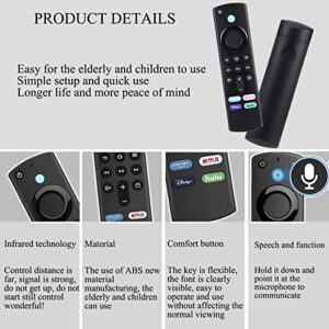 Replacement Voice Remote Control L5B83H (2rd Gen) Control Fire TV Stick, Compatible Fire TV Device, with Voice Remote, Backlit Buttons