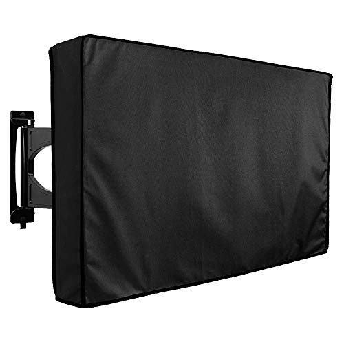 Outdoor TV Cover 50" - 52" - with Bottom Cover - The Weatherproof and Dust-Proof Material with Free Microfiber Cloth. Protect Your TV Now!