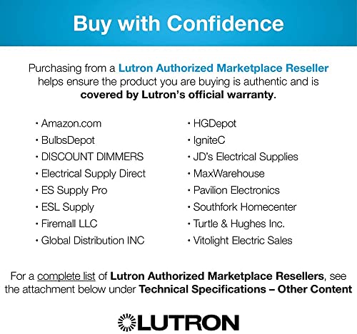 Lutron Maestro LED+ Fan Control and Dimmer for LEDs, Halogen and Incandescent Bulbs | Single-Pole | MACL-LFQ-WH | White (6 Count)