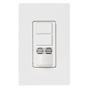 Lutron MS-A202-WH Maestro Dual Tech Dual Circuit Occupancy Sensor Switch, no neutral required, 6 Amp Single-Pole, White