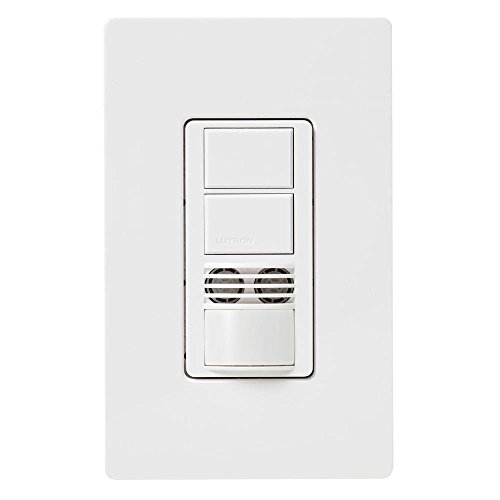 Lutron MS-A202-WH Maestro Dual Tech Dual Circuit Occupancy Sensor Switch, no neutral required, 6 Amp Single-Pole, White