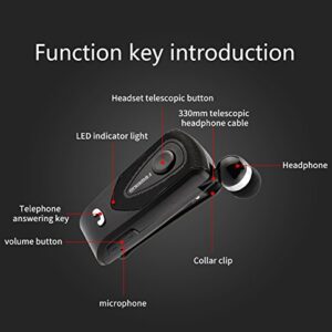 Fineblue F930 Wireless Freedom Business Bluetooth Headset Call Clarity Golden Blue Music No Bound Smart one Drag Two Bluetooth Earphone - Black