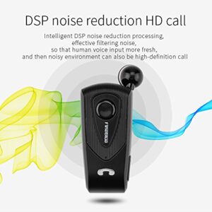 Fineblue F930 Wireless Freedom Business Bluetooth Headset Call Clarity Golden Blue Music No Bound Smart one Drag Two Bluetooth Earphone - Black