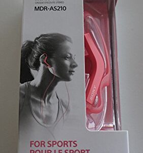 Sony MDR-AS210 Sports in-Ear Splashproof Headphones -Pink