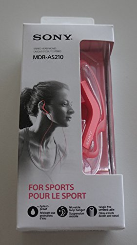 Sony MDR-AS210 Sports in-Ear Splashproof Headphones -Pink