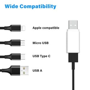 Databloc USB Data Blocker Adapter - Hacker Safe, Enhanced Data Protection - Easy Connection, Slim Profile - 2 Pack, White