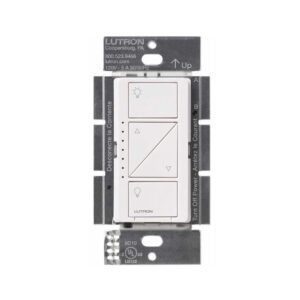 Lutron Caseta Wireless Smart Lighting Dimmer Switch with Decorator Wallplate Bundle (White) (2 Items)