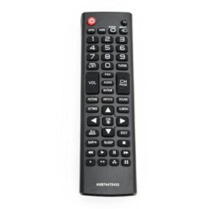 akb74475433 remote replacement for lg tv 43lf5400 32lf550b 42lf5500 49lf5400 49lf5500 55lf5500 42lf5600 55lf6000 60lf6000 43uf6700 55uf6700 60uf6700 43lf5100 32lx770m 55lx770m 43lx770m