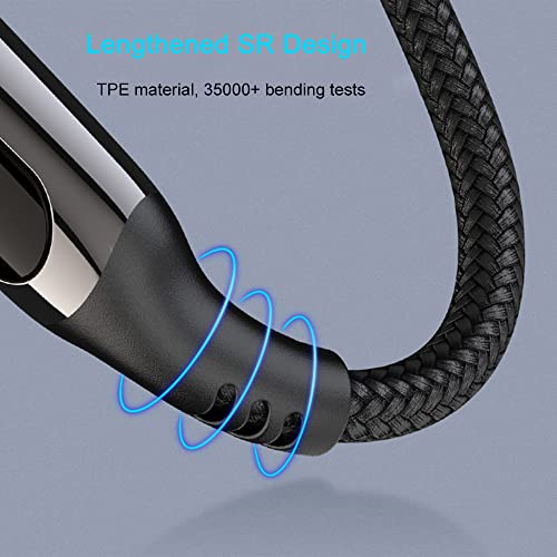 URVNS USB C Cable, E-Mark 5A PD 100W 6.5ft LCD Power Display Type-C Fast Charging 480Mbps Nylon Braided Laptop Data Cord for MacBook Pro Air iPad Samsung Galaxy Pixel LG PS5 and More