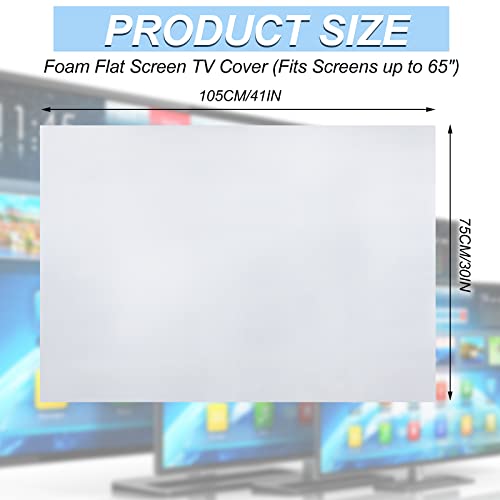 2 Pcs TV Cover for Moving Foam Flat Screen TV Cover Waterproof and Weatherproof TV Protection Moving Supplies 30 x 40'' TV Display Screen Protector for TV Moving, Storage, or Renovation Fits to 43"