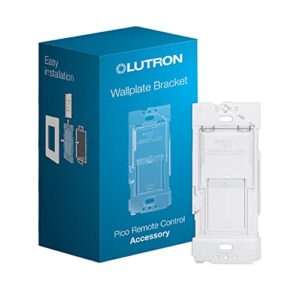 lutron caséta smart lighting lamp dimmer and pico smart remote kit, with pico wall plate bracket