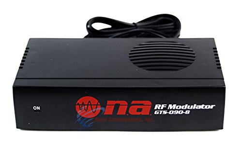 Universal RF Modulator RCA Audio Video to Coaxial Coax F-Type With S Video GTS-090-8