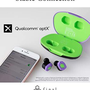 Final Audio True Wireless Earbuds Bluetooth Headphones with Charging Case. Earphones with Built-in Mic and Hands Free Touch Controls for iPhone & Android. Evangelion (Red)