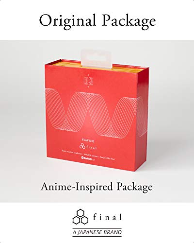 Final Audio True Wireless Earbuds Bluetooth Headphones with Charging Case. Earphones with Built-in Mic and Hands Free Touch Controls for iPhone & Android. Evangelion (Red)