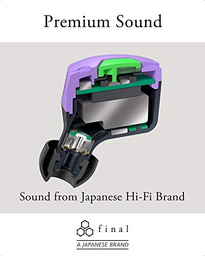 Final Audio True Wireless Earbuds Bluetooth Headphones with Charging Case. Earphones with Built-in Mic and Hands Free Touch Controls for iPhone & Android. Evangelion (Red)