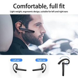 Gspmoly Bluetooth Headset Ear-Mounted Business Stereo Headset Hands-Free Sports Headset with Microphone, Microphone for Office Driving, Hands-Free Earphones Compatible with Android/iOS