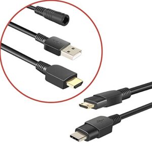 GAOMON 3 in 1 Cable for PD1161 PD1560 PD1561 Drawing Display Tablet- HDMI USB Power in 1 Cable
