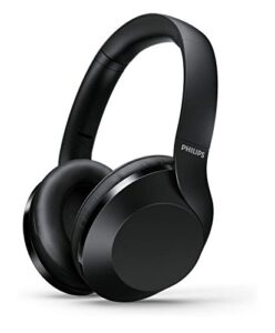 philips performance ph802 wireless bluetooth over-ear headphones noise isolation stereo with hi-res audio, up to 30 hours playtime with rapid charge – black (taph802bk) (renewed)