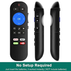 Replacement Remote Compatible with All Hitachi Roku TV, Universal for Hitachi Roku TV Remote with Netflix, Amazon, hulu, YouTube (Not Compatible with Roku Stick and Roku Box)