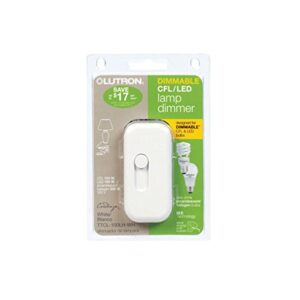 lutron ttcl-100h-wh white portable cfl/led dimmer
