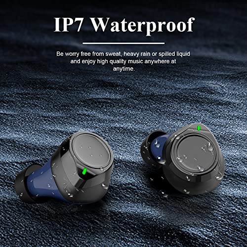 Wireless Earbud, Bluetooh 5.1 Headphones Deep Bass, Bluetoth Earbud in Ear with Mic CVC8.0 Noise Cancelling, Ture Wireless Earphones 48H Playtime with Charging Case, IP7 Waterproof Headset Sports